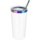 Icesip 20oz Tumbler with Lid And Straw,Stainless Steel Vacuum Insulated Mug,Double Wall Vacuum Insulated Coffee Cups for Cold & Hot Drinks,Insulation Travel Tumblers Cups