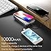 Wireless Charger Power Bank,Qi Power Bank,Wofalodata 10000mAh External Battery Support Qi Charging Pack with Built in Micro Cable and Lightning Adapter for iPhone X,iPhone 8,Samsung Galaxy S8/Note 8