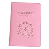 Portable Travel Passport Holder Protect Cover Case Organizer (Pink)