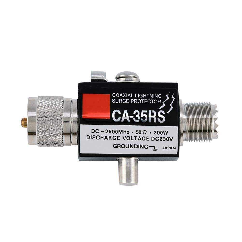 CA-35RS Coaxial Surge Protector UHF Connector Male to Female Full Band Transceivers Receivers Compatible Arrester for Radio Equipment 150cm Cable Adapter