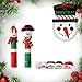 MSDADA Adorable Snowman Refrigerator Handle Covers Set & Snowman Countdown Calendar,Fits Standard Size Kitchen Appliance Microwave Oven Door For Christmas New Year Holiday Decorations (4pcs)