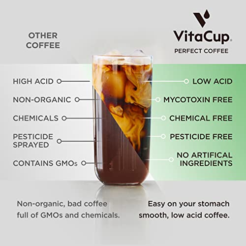 Healthy Bean Coffee - Low Acid Coffee, Superfood Infused Whole Beans...