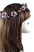 Floral Fall Boho Headband Flower Crown Festival Wedding Beach Hair Wreath F-01 (Purple)