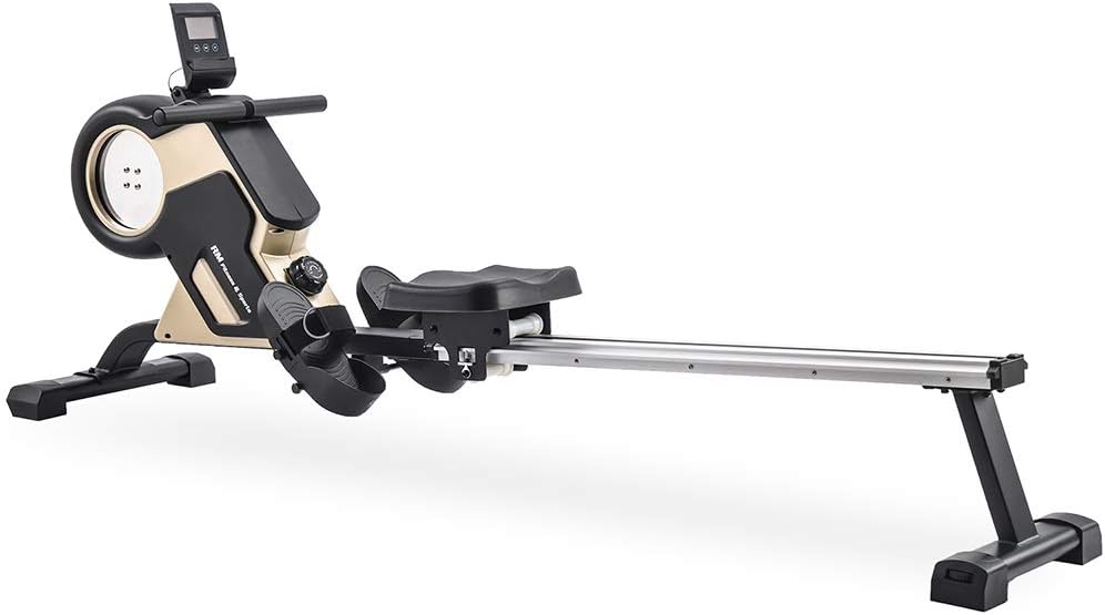 Magnetic Rowing Machine Compact Indoor Rower with Magnetic Tension System, LED Monitor and 8-Level Resistance Adjustment Fitness Equipment for Home Gym