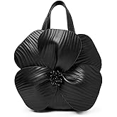 Mini Flower Evening Purse Floral Clutch Purses for Women PU Leather Evening Handbag with Chain Wedding Party Prom