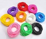 50pcs Mixed Gummy Silicone Wristbands Bracelets Bands Shag Rubber Gummies Bangles Wristbands