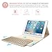 KVAGO Keyboard Case for New 2018/2017 iPad 9.7 inch, Protective Cover with 7 Colors Back-lit Detachable Bluetooth Keyboard Case for Apple iPad 6th Gen,iPad 5th Gen -Rose Gold