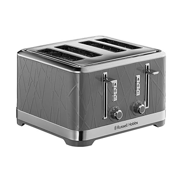 Russell-Hobbs-28102-Structure-Toaster-4-Slice-Contemporary-Design-Featuring-Lift-and-Look-with-Frozen-Cancel-and-Reheat-Settings-Grey Russell Hobbs 28102 Structure Toaster, 4 Slice - Contemporary Design Featuring Lift and Look with Frozen, Cancel and…