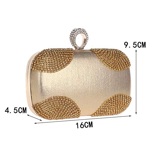 YOUTO Evening Party Clutch Bags Night Party Bags Rhinestone Women's Clutches Evening Bag Clutch Purse Bags Special Occasion Evening Handbags Evening Clutches Purses (Color : Gold)