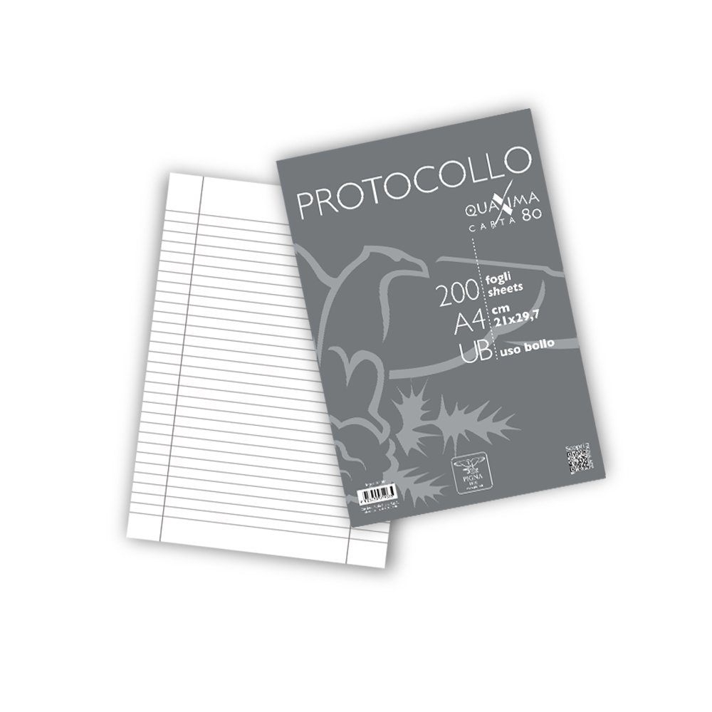 PIGNA 0215621UB Leaves Protocol Pigna – U.B. Yes, 80 g/m², 0215621UB, Pack of 200