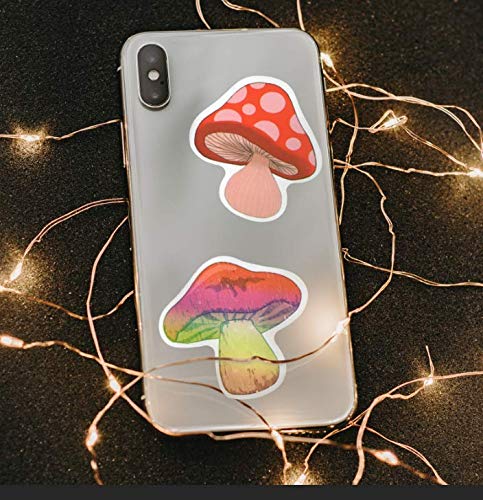 50pcs Mushroom Stickers for Water Bottles, Vinyl Waterproof Stickers Decals for Laptop Scrapbook, Vinyl Stickers for Adults, Kids, Tenns
