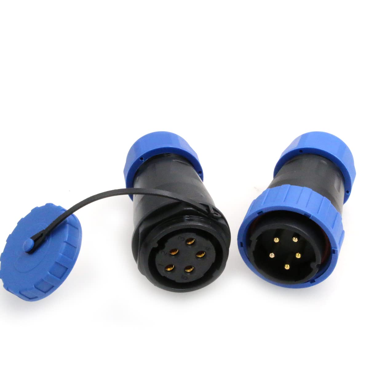 Eonvic TY28 Docking Aviation Plug Quick Disconect Waterproof Panel Mount Wire Connector 4pin 5pin 6pin 7pin 9pin Male Plug and Femae Socket (5Pin)