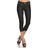 YELETE New Women's Stretchy Skinny Jeggings Shorts & Capri Pull On Style Trends SNJ
