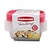 Rubbermaid 1963315 Take Alongs Quik Clik Seal 10 Piece Set Square Containers, Color May Vary