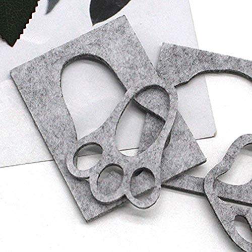 Shuohu 6Pcs Paw Footprint Geometry DIY Felt Template Needle Felting Doll Template Mold Applique Stencil 6pcs