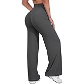 VOYJOY Straight Leggings Bottoms Wide Leg Pants for Women 29"/ 31.5"/33"/35" High Waist Stretch Casual Sweatpants