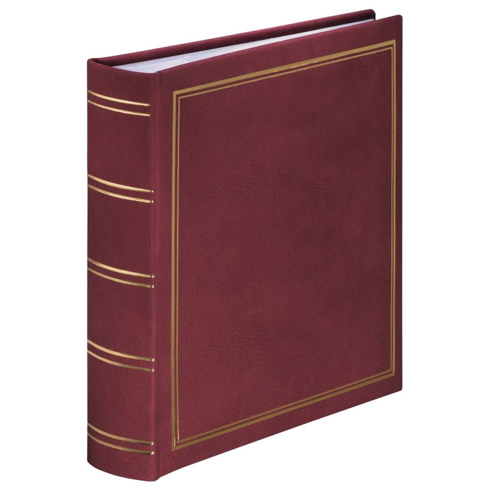 Hama London Memo Slip-in Photo Album 22.5 x 22.5cm (for 200 Photos 10 x 15 cm Format), Bordeaux
