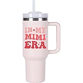 momocici Mimi Gifts Ideas for Grandma.40 oz In My Mimi Era Tumbler with Handle.Mimi Gift Cup Tumblers.40 oz Birthday Christmas Mothers Day Cups Tumbler Gifts for mi mi.