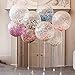 Letsparty BCARICH 36 inch Round Confetti (Gold) Balloons 5pcs Balloons for Party Decorations or Festival