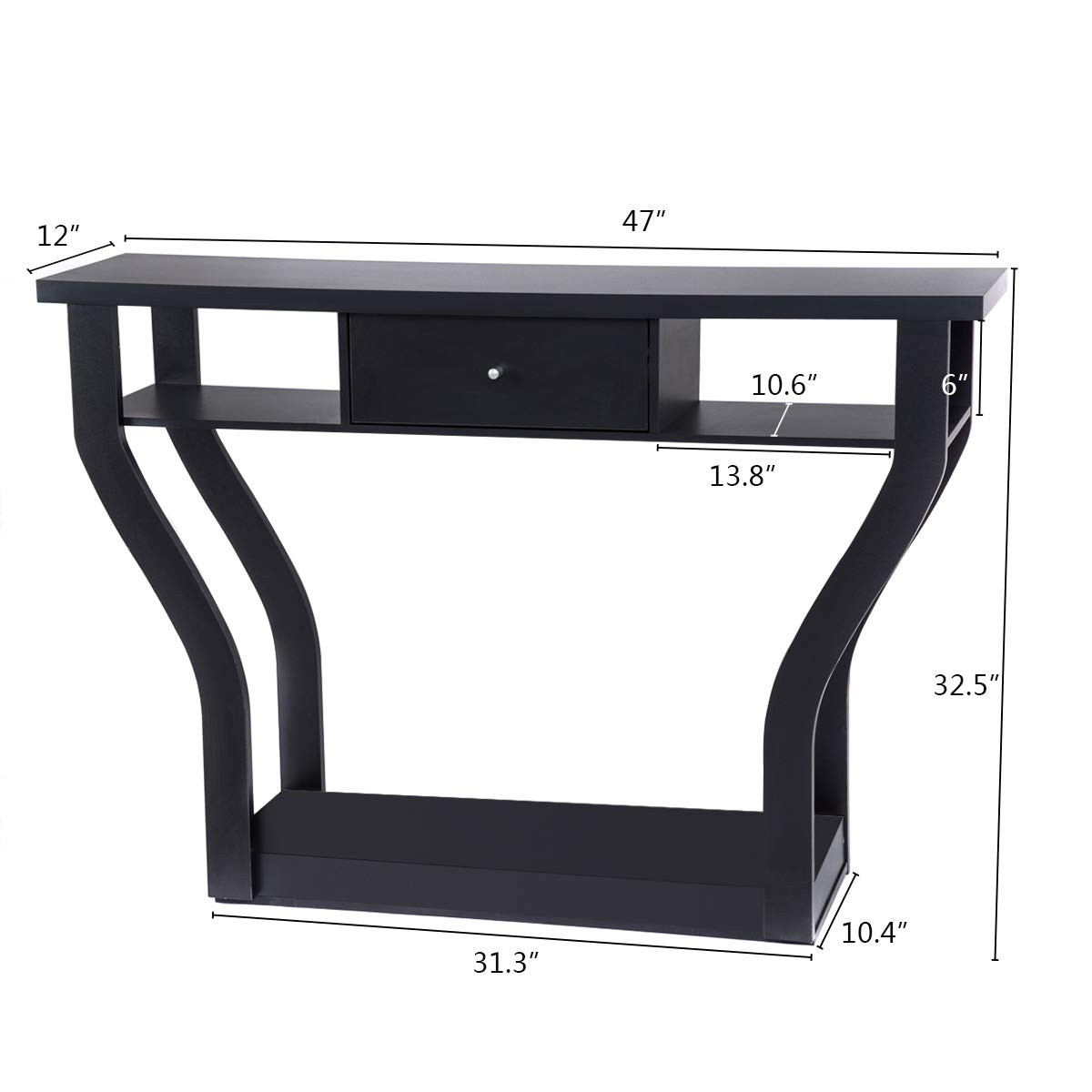 Entry Tables Black Giantex Console Hall Table for Entryway Small Space