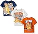 Disney Little Boys' Toddler Lion Guard 3 Pack T-Shirts, Orange/Navy/Gray, 4t