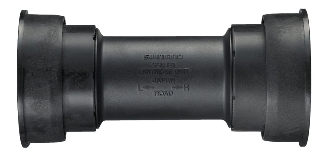 SHIMANO Road Press Fit Italian Thread Bottom Bracket without Cover - Black