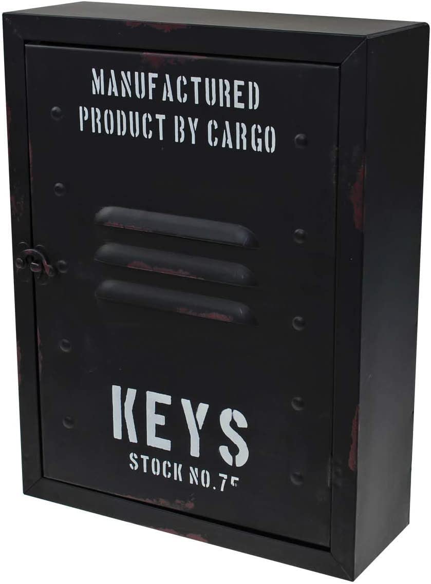 ootb Metal Key Box, Black, 30 x 23 x 9 cm