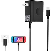YCCSKY Charger for Nintendo Switch,AC Adapter for Nintendo Swith - Fast Travel Wall Charger with 5FT USB C Cable 15V/2.6A Power Supply for Switch Supports TV Mode and Dock Station (Black)