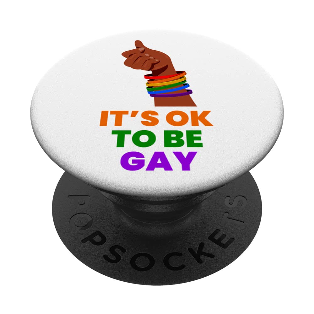 OK to Be Gay Pop Socket LGBTQ Be Gay Pride LGBT Rainbow Flag PopSockets Swappable PopGrip