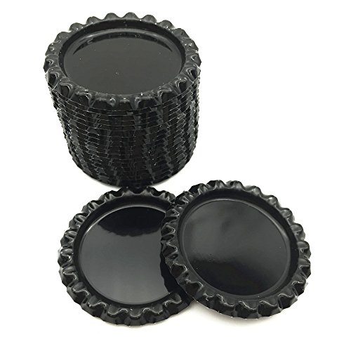 UPC 734135633351, IGOGO 100 PCS Bottle Caps Decorative Bottle Cap for Hair Bows, DIY Pendants or Craft Scrapbooks Black