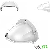 BeElion Universal Sun Rain Shield for Outdoor CCTV Cameras - Anti-Glare Weather Cover, Protects Cover Compatible with Nest/Ring/Hikvision/Dome/Bullet Cameras, White ABS Plastic