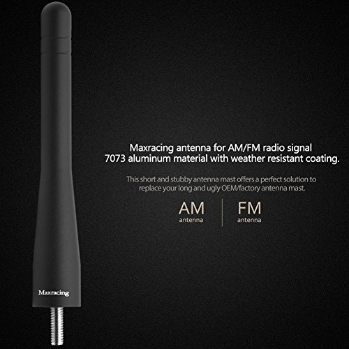 Maxracing Short Aluminum Antenna Compatible with 07 to 2015 Toyota FJ Cruiser