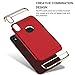 iPhone X Case, iPhone 10 case RANVOO 3 in 1 Slim Hard Thin Stylish Case Matte Surface with Electroplate Frame Cover, Chrome Gold and Red