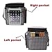 Teamoy Knitting Bag With Divider and Cover, Portable Yarn Storage Organizer for Crochet Accessories and Knitting Needles,Ideal for Knitting Enthusiasts, Grey Dots