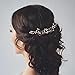 Unicra Bride Wedding Hair Pins Silver Bridal Hair Accessories Pearl Hair Piece for Women and Girls (Pack of 3)