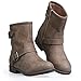 Twisted Women's AMIRA Short Buckle Strap Zip-Up Motorcycle Boot
