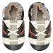 Momo Baby Infant/Toddler Stripe Sneaker Soft Sole Leather Shoes