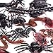 FUN LITTLE TOYS 152 Pieces Plastic Realistic Bugs (Fake Cockroaches, Spiders, Scorpions, Worms etc.) and 1 Pack Super Stretch Spider Web for Halloween Party Favors and Decorations Props