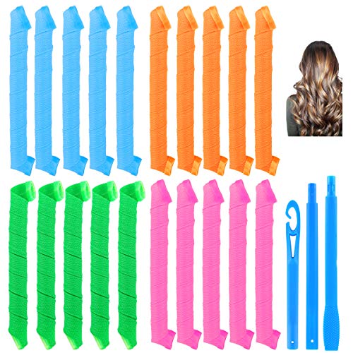 Hair Wave Formers Spiral Curls Styling Hair Roller Kit No Hurt Hair 20