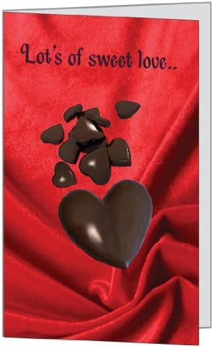 Valentines Day Spouse Wife Husband Friend Sweetheart Chocolate Candy Love Greetiing Card 5x7 by QuickieCards