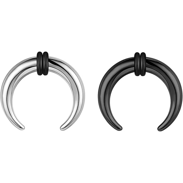 Septum Stretching Kit Zaya Body Jewelry Pair 0g 8mm Black Steel
