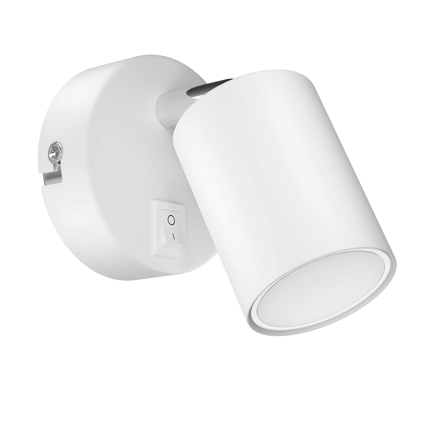 ledscom.de Wall spot WAIKA with Switch White matt + GU10 LED lamp 3-Step dimming Without dimmer with Light Switch: max. 609lm Each — image 1