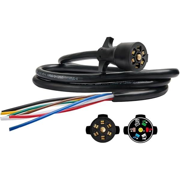 7P Trailer Wiring Harness,Heavy Duty Trailer Truck Cable, 53% OFF
