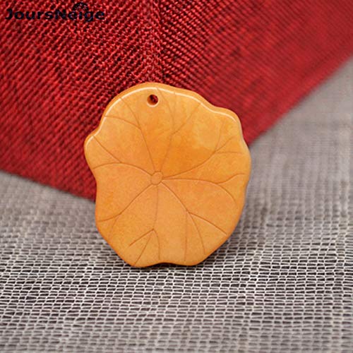 Wholesale Natural Ivory Fruit Bodhi Carved Lotus Root Whip Lotus Leaf DIY Hand-Woven Pendant Accessories Scattered Bead Jewelry - (Metal Color: a) - Thumbnail 2