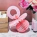 Blue Panda Honeycomb Pacifier Centerpiece Baby Girl Shower Party Decor (6 Pack)