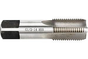 Rannb Pipe Thread Tap G1/2-14 BSP 55 Degree 4 Straight Flutes Pipe Tap