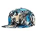 Connectyle Vintage Coconut Tree Print Fitted Flat Bill Hats Cool Snapback Hip Hop Cap