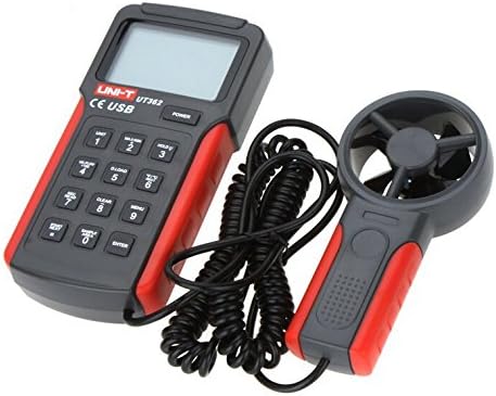 Smart Meter UNI-T UT362 Digital Tachometer LCD Display High Precision Anemoscopes w/ USB Interface Air Flow Meter Anemometer