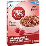 General Mills Cereals Fiber One Cereal, Strawberries and Vanilla Clusters, 13.2 oz