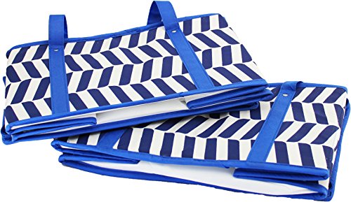 Virtual Elements Set of Two Large Insulated and Collapsible Reusable Grocery Bags